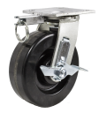 Caster; Swivel; 6" x 2"; Phenolic; Plate; 4"x4-1/2"; holes: 2-5/8"x3-5/8" (to 3"x3"); 3/8" bolt; Roller Brng; 1200#; Position Lock; Wheel brake (Item #69362) Caster; Swivel; 6" x 2"; Phenolic; Plate; 4"x4-1/2"; holes: 2-5/8"x3-5/8" (to 3"x3"); 3/8" bolt; Roller Brng; 1200#; Position Lock; Wheel brake (Item #69362)