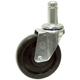 Caster; Swivel; 5" x 2"; Phenolic; Grip Ring (13/16" x 2-3/16"); Zinc; Roller Brng; 400# (Item #64658)