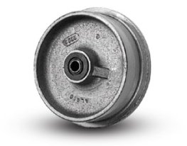 Wheel; 3-1/4" x 1"; (4" x 1-3/8" w/ flange); Flanged (Single) Cast Iron; Roller Brng; 3/4" Bore; 2-3/16" Hub Length; 700#; 800 degrees (Item #87661)