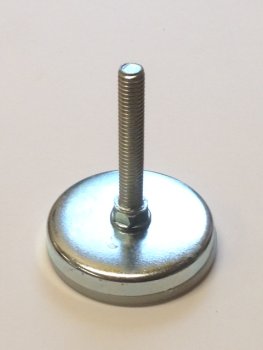 Glide; Zinc covered nylon base 7/16" tall x 2-1/8" diam; ; Threaded Stem (3/8"-18TPI x 1"); 250# (Item #88567) Glide; Zinc covered nylon base 7/16" tall x 2-1/8" diam; ; Threaded Stem (3/8"-18TPI x 1"); 250# (Item #88567)