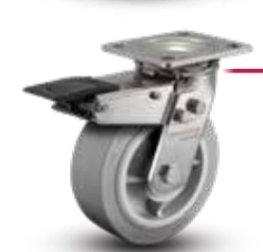 Yoke; Swivel; 4" x 2"; Plate (4"x4-1/2"; holes: 2-5/8"x3-5/8" slots to 3"x3"; 3/8" bolt); Stainless; 1/2" Bore; 2-7/16" Hub Length; Total Lock; 3-yr Warranty (Item #87445)