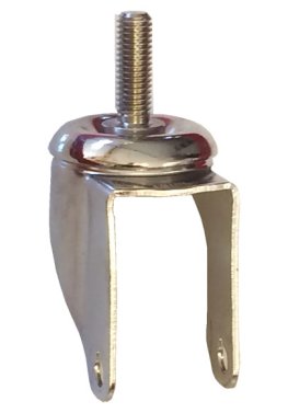 Yoke Axle & Nut; Swivel; 4" x 1-1/4"; Threaded Stem (1/2"-13TPI x 1-1/2"); Stainless; 3/8" Bore; 1-9/16" Hub Length; 300# (Item #88578)