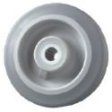 Wheel; 4" x 1-1/2"; Thermoplastized Rubber (Gray); Steel Spanner; 400#; 3/8" Bore; 1-11/16" Hub Length (Item #89590)
