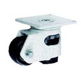 Stabilizer Caster; Swivel; 1-3/4" x 1-1/16"; Nylon; Plate (2-7/8"x2-7/8"); Ivory; 220# (Wheel) 550#; Stabilizer (open sides) pad extends 1/2" (Item #66822)