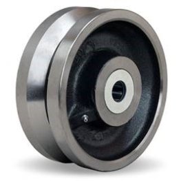 Wheel; 12" x 4"; V-Groove (1-3/4) Ductile Steel; Plain bore; 1" Bore; 4-1/2" Hub Length; 8000# (Item #87306)