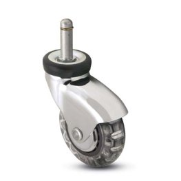 Caster; Swivel; 3" x 15/16"; Polyurethane; Grip Ring (7/16" x 7/8"); Chrome; Precision Ball Brng; 120# (Item #69969)