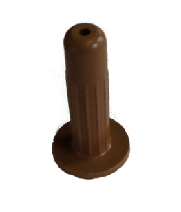 Socket; Round; 7/16" OD x 5/16" ID x 1-5/8" long (1-3/4" w/ flange); Plastic; Compatible w/ 1-1/2"x5/16" grip neck stem; light duty (Item #89986)