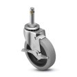 Caster; Swivel; 2" x 13/16"; Thermoplastized Rubber (Gray); Grip Ring (7/16" x 7/8"); Zinc; Plain bore; 80#; Side friction brake (Item #66405) Caster; Swivel; 2" x 13/16"; Thermoplastized Rubber (Gray); Grip Ring (7/16" x 7/8"); Zinc; Plain bore; 80#; Side friction brake (Item #66405)