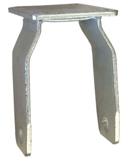 Yoke; Rigid; 10" x 3"; Plate (4-1/2"x6-1/4"; holes: 2-7/16"x4-15/16" slotted to 3-3/8"x5-1/4"; 1/2" bolt); Zinc; 3/4" Bore; 3-5/8" Hub Length; 2000# (Item #87761)
