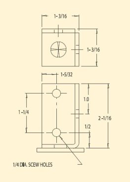 Caster; Swivel; 4" x 1"; Rubber (Hard); Angle Iron Bracket (1-3/16"x2-1/16"; 3 holes; 1/4" bolt); Zinc; Plain bore; 135# (Item #65681)
