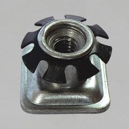 Socket; 1" ID (fits 1-1/8" OD 16 or 18 ga Tubing); Steel Spring Retention Threaded Stem Receiver; accepts 3/8"-16TPI Stem; Square (Item #88231)