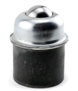 Ball Transfer; Pipe Mount; 1-1/2"; Carbon Steel ball; Welded to Carbon steel 2" pipe coupling; 250#; 1-13/16" ball transfer load height (Item #87677)