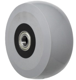 Wheel; 8" x 2-1/2"; Gray 65A PolyU on GF Nylon; Prec Ball Brngs; 3/4" Bore; 2-3/4" Hub Length; 2300#; 3-year Warranty (Item #87218)