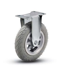 Caster; Rigid; 6x1-1/4; Flat Free (Grey); Top Plate (2-5/8x3-3/4; holes: 1-3/4x2-3/4 slotted to 3; 5/16 bolt); Zinc; Ball Brng; 150# (Item #67099)