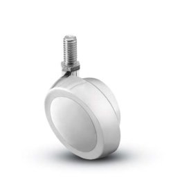 Caster; Ball; Swivel; 2-1/2"; Metal/ Zinc; Threaded Stem; 5/16"-18TPI x 1/2" high; Bright Chrome; Acetyl/ Resin Brng; 100# (Item #68331)
