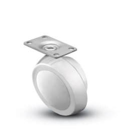 Caster; Ball; Swivel; 2-1/2; Metal/ Zinc; Top Plate; 1-3/16x2; hole spacing: 13/16x1-9/16; 3/16 bolt; Bright Chrome; Acetyl/ Resin Brng; 100# (Item #68518)