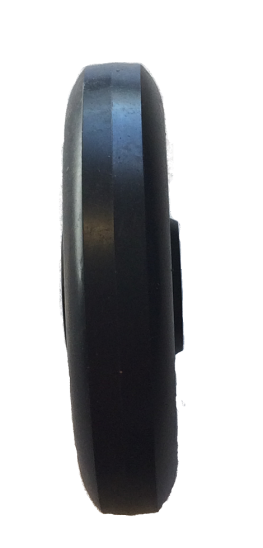 Wheel; 6"x1-1/4"; Crowned Polyolefin (May be white or black - specify if critical); Plain bore; 1/2" Bore; 1-9/16" Hub Length; 300# (Item #89286)