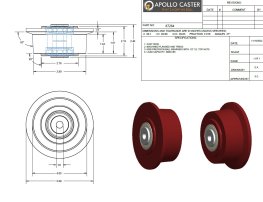 Wheel; 5 x 2-1/16 (6x2-11/16 with flange); Cast & Steel; Single Flange; Prec Tapered Brng; 10000#; 1-1/4 Bore; 3-1/2 Hub Length (Item #89861) Wheel; 5 x 2-1/16 (6x2-11/16 with flange); Cast & Steel; Single Flange; Prec Tapered Brng; 10000#; 1-1/4 Bore; 3-1/2 Hub Length (Item #89861)