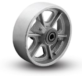 Wheel; 3" x 1-1/4"; Cast Iron; Plain Bore; Open Spokes; 3/8" Bore; 1-9/16" Hub Length; 350# (Item #88000)