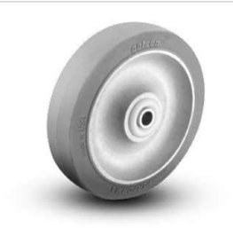 Wheel; 2-1/2" x 1-1/4"; Thermoplastized Rubber (Gray); Ball Brng; 3/8" Bore; 1-1/2" Hub Length; 140# (Item #87686)