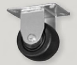 Caster; Rigid; 3" x 1-3/4"; Glass/ Nylon; Top Plate (2-3/4"x3-3/4"; holes: 1-3/4"x2-7/8" slotted to 3"; 5/16" bolt); Zinc; Roller Brng; 500# (Item #64487)