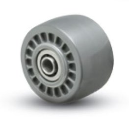 Wheel; 3" x 1-13/16"; Urethane (One Piece Solid); Roller Brng; 7/16" Bore; 2-1/16" Hub Length; 1000# (Item #87939)