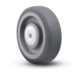 Wheel; 5" x 2"; Thermoplastized Rubber (Gray); Delrin Bushing; 3/4" Bore; 2-3/16" Hub Length; 350# (Item #88576)