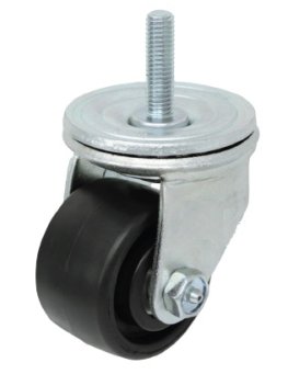 Caster; Swivel; 3" x 1-13/16"; Glass/ Nylon; Threaded Stem (1/2"-13TPI x 1"); Zinc; Roller Brng; 1100# (Item #63220)
