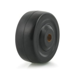 Wheel; 3" x 1-1/4"; Shore A80 Soft Rubber; Plain bore; 3/8" Bore; 1-9/16" Hub Length; 300# (Item #87319)