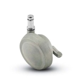 Caster; Ball; Swivel; 2-1/2; Metal/ Zinc; Grip Ring; 7/16x7/8; Satin Chrome; Acetyl/ Resin Brng; 100#; Pedal Lock; Wheel (Item #69183)