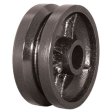 Wheel; 6" x 2-1/2"; V-Groove (7/8") Cast Iron; Roller Brng; 2500#; 1" Bore; 3-1/4" Hub Length (Item #89419) (image for) Wheel; 6" x 2-1/2"; V-Groove (7/8") Cast Iron; Roller Brng; 2500#; 1" Bore; 3-1/4" Hub Length (Item #89419)