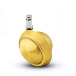 Caster; Ball; Swivel; 2-1/2"; Metal/ Zinc; Grip Ring; 7/16"x1-7/16"; Brass; Acetyl/ Resin Brng; 100# (Item #68504)