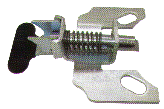 (image for) Position Lock Brake; Steel; Foot activated; Bolt-on style; Works with most 4"x4-1/2" notched caster plates. Not for Pneumatic or Flat-free wheels. (Item #88865)