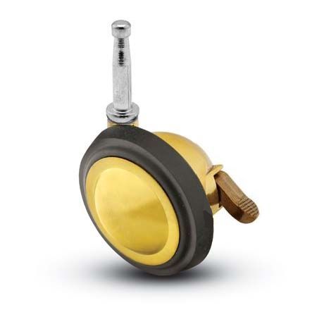 Caster; Ball; Swivel; 3"; Rubber; Hard; Grip Neck; 5/16"x1-1/2"; Brass; Acetyl/ Resin Brng; 100#; Pedal Lock; Wheel (Item #69572) Caster; Ball; Swivel; 3"; Rubber; Hard; Grip Neck; 5/16"x1-1/2"; Brass; Acetyl/ Resin Brng; 100#; Pedal Lock; Wheel (Item #69572)