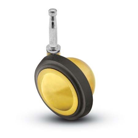 Caster; Ball; Swivel; 3"; Rubber; Hard; Grip Neck; 5/16"x1-1/2"; Brass; Acetyl/ Resin Brng; 100# (Item #69573) Caster; Ball; Swivel; 3"; Rubber; Hard; Grip Neck; 5/16"x1-1/2"; Brass; Acetyl/ Resin Brng; 100# (Item #69573)