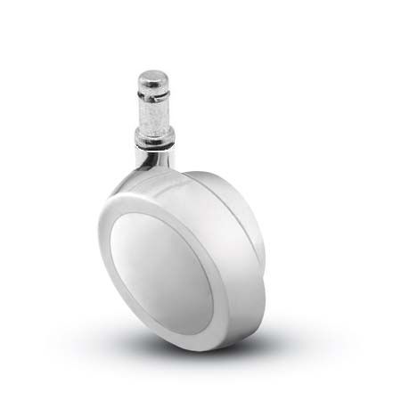 Caster; Ball; Swivel; 2-1/2"; Metal/ Zinc; Grip Ring; 3/8"x1"; Bright Chrome; Acetyl/ Resin Brng; 100# (Item #68355) Caster; Ball; Swivel; 2-1/2"; Metal/ Zinc; Grip Ring; 3/8"x1"; Bright Chrome; Acetyl/ Resin Brng; 100# (Item #68355)