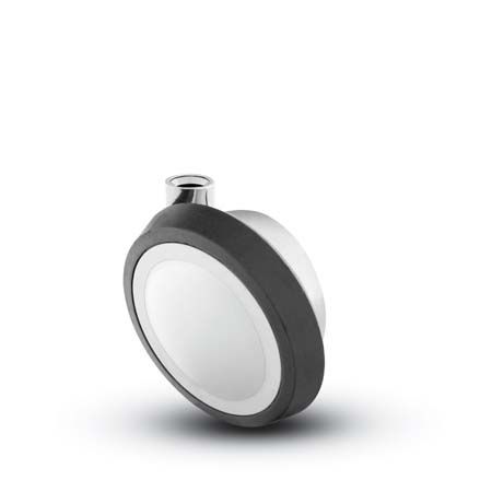 Caster; Ball; Swivel; 3"; Rubber; Hard; Stemless; Chrome; Reg or Bright; Acetyl/ Resin Brng; 100# (Receives Shepherd 3/8" x 1-3/4" long stem) (Item #69602)
