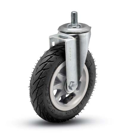 Caster; Swivel; 6" x 1-1/4"; Flat Free (Black); Threaded Stem; 1/2"-13TPI x 1-1/2"; Zinc; Ball Brng; 150# (Item #67759) Caster; Swivel; 6" x 1-1/4"; Flat Free (Black); Threaded Stem; 1/2"-13TPI x 1-1/2"; Zinc; Ball Brng; 150# (Item #67759)