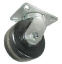 Caster; Swivel; 10" x 3"; Phenolic; Top Plate (5-1/4"x7-1/4"; holes: 3-3/8"x5-1/4" slotted to 4-1/8"x6-1/8"; 1/2" bolt); Zinc; Roller Brng; 2900#; Kingpinless (Item #65993) Caster; Swivel; 10" x 3"; Phenolic; Top Plate (5-1/4"x7-1/4"; holes: 3-3/8"x5-1/4" slotted to 4-1/8"x6-1/8"; 1/2" bolt); Zinc; Roller Brng; 2900#; Kingpinless (Item #65993)