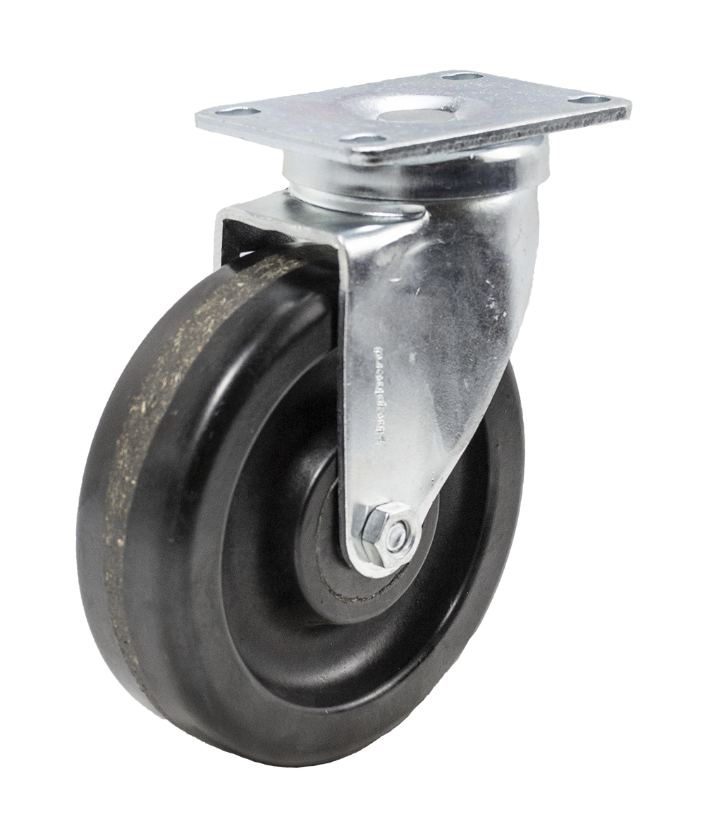 Caster; Swivel; 4" x 1-1/4"; Phenolic; Plate (2-1/2"x3-3/4"; holes: 1-3/4"x2-7/8" slots to 3"; 5/16" bolt); Stainless; Plain bore; 350#; Dust Cover (Mtl) (Item #63885) Caster; Swivel; 4" x 1-1/4"; Phenolic; Plate (2-1/2"x3-3/4"; holes: 1-3/4"x2-7/8" slots to 3"; 5/16" bolt); Stainless; Plain bore; 350#; Dust Cover (Mtl) (Item #63885)