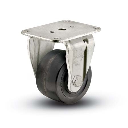 (image for) Caster; Rigid; 3" x 1-3/4"; Polyolefin; Top Plate; 2-1/2"x3-5/8"; holes: 1-3/4x2-7/8 (slotted to 3); 5/16 bolt; Zinc; Roller Brng; Wgt Cap: 500#; Zerk (Item #69945)