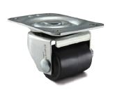 Caster; Swivel; 1-7/16" x 1-11/16"; Polyolefin; Plate (2-5/8"x3-3/4"; holes: 1-3/4"x2-3/4" slots to 3"; 5/16" bolt); Zinc; Plain bore; 150# (Item #64955) Caster; Swivel; 1-7/16" x 1-11/16"; Polyolefin; Plate (2-5/8"x3-3/4"; holes: 1-3/4"x2-3/4" slots to 3"; 5/16" bolt); Zinc; Plain bore; 150# (Item #64955)