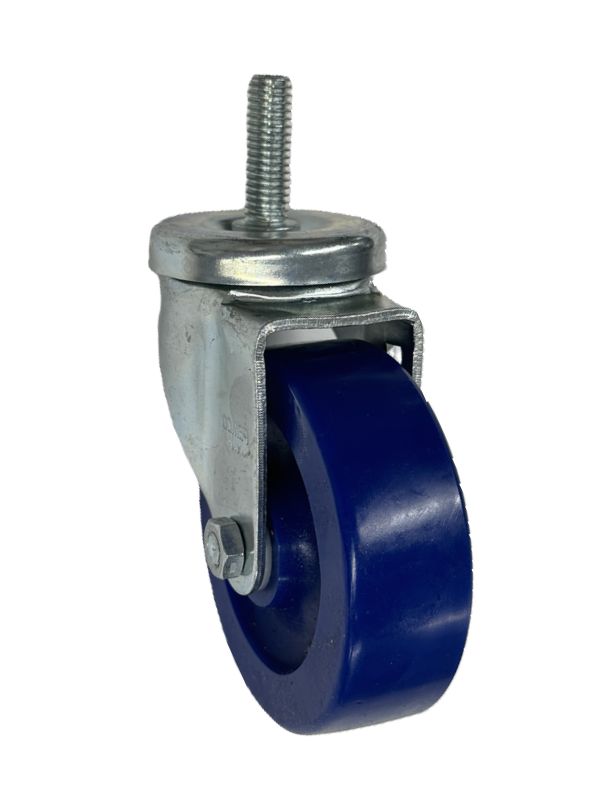 Caster; Swivel; 4" x 1-1/4"; Polyurethane (Solid); Threaded Stem (1/2"-13TPI x 1-1/2"); Zinc; Delrin Spanner; 300#; Dust Cover (Mtl) (Item #63897) Caster; Swivel; 4" x 1-1/4"; Polyurethane (Solid); Threaded Stem (1/2"-13TPI x 1-1/2"); Zinc; Delrin Spanner; 300#; Dust Cover (Mtl) (Item #63897)