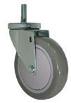 Caster; Swivel; 6" x 1-1/4"; PolyU on PolyO (Gray); Threaded Stem (1/2"-13TPI x 1-1/2"); Zinc; Precision Ball Bearing; 300#; Thread guards (Item #65026) Caster; Swivel; 6" x 1-1/4"; PolyU on PolyO (Gray); Threaded Stem (1/2"-13TPI x 1-1/2"); Zinc; Precision Ball Bearing; 300#; Thread guards (Item #65026)