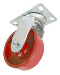 Caster; Swivel; 6" x 2-1/2"; Steel (Ductile); Plate (4-1/2"x6-1/4"; holes: 2-7/16"x4-15/16" slots to 3-3/8"x5-1/4"; 1/2" bolt); Zinc; Roller Brng; 2400# (Item #66836) Caster; Swivel; 6" x 2-1/2"; Steel (Ductile); Plate (4-1/2"x6-1/4"; holes: 2-7/16"x4-15/16" slots to 3-3/8"x5-1/4"; 1/2" bolt); Zinc; Roller Brng; 2400# (Item #66836)