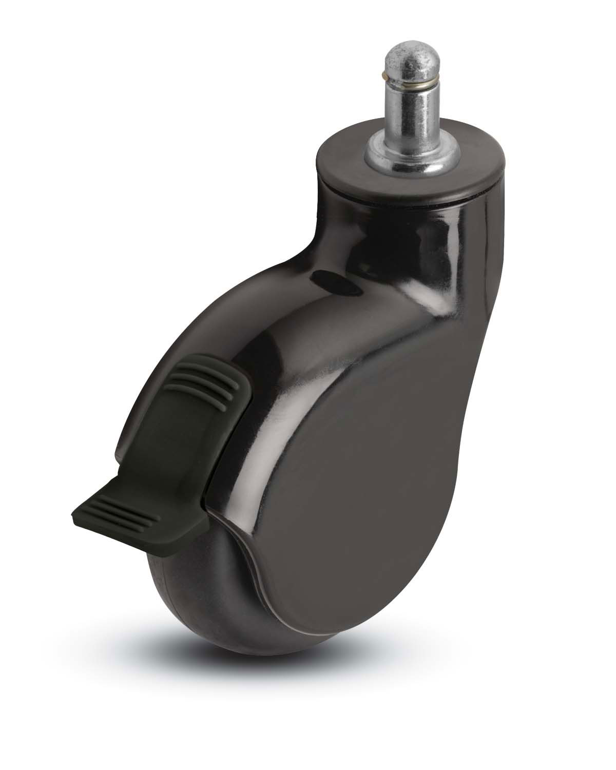 Caster; Swivel; 3" x 1"; TPR Black; Grip Ring (7/16" x 1-7/16"); Black Nylon; Concealed Axle; Prec Ball Brng; 110#; Raceway Seal; Thrd guards; Wheel Brake (Item #63144) Caster; Swivel; 3" x 1"; TPR Black; Grip Ring (7/16" x 1-7/16"); Black Nylon; Concealed Axle; Prec Ball Brng; 110#; Raceway Seal; Thrd guards; Wheel Brake (Item #63144)
