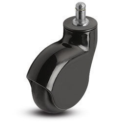 Caster; Swivel; 3" x 1"; TPR Black; Grip Ring; 7/16"x7/8"; Black Nylon; Concealed Axle; Precision Ball Brng; 110#; Raceway Seal; Thread guards (Item #67536)