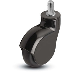 Caster; Swivel; 4" x 1-1/4"; Thermoplastized Rubber (Black); Threaded Stem (1/2"-13TPI x 1-1/2"); Black; Precision Ball Brng; 225#; Raceway Seal; Thread guards (Item #66544) Caster; Swivel; 4" x 1-1/4"; Thermoplastized Rubber (Black); Threaded Stem (1/2"-13TPI x 1-1/2"); Black; Precision Ball Brng; 225#; Raceway Seal; Thread guards (Item #66544)