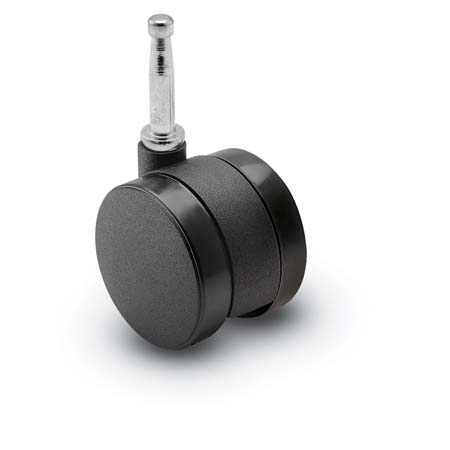 Caster; Twin; Swivel; 2-3/8 (60mm); Polyurethane; Grip Neck; 5/16x1-1/2; Black; Zinc Body Brng; 100# (Item #69422) Caster; Twin; Swivel; 2-3/8 (60mm); Polyurethane; Grip Neck; 5/16x1-1/2; Black; Zinc Body Brng; 100# (Item #69422)