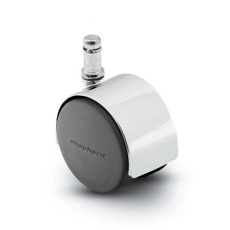 Caster; Twin; Swivel; 2" (50mm); Nylon; Grip Ring; 7/16"x1-3/8"; Chrome Finish; Plastic Body; 90#; Metal Hood (Item #63010) Caster; Twin; Swivel; 2" (50mm); Nylon; Grip Ring; 7/16"x1-3/8"; Chrome Finish; Plastic Body; 90#; Metal Hood (Item #63010)